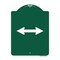 Signmission Designer Series Bidirectional Arrow Black, Green & White Aluminum Sign, 18" x 24", GW-1824-24312 A-DES-GW-1824-24312 - alternate 1